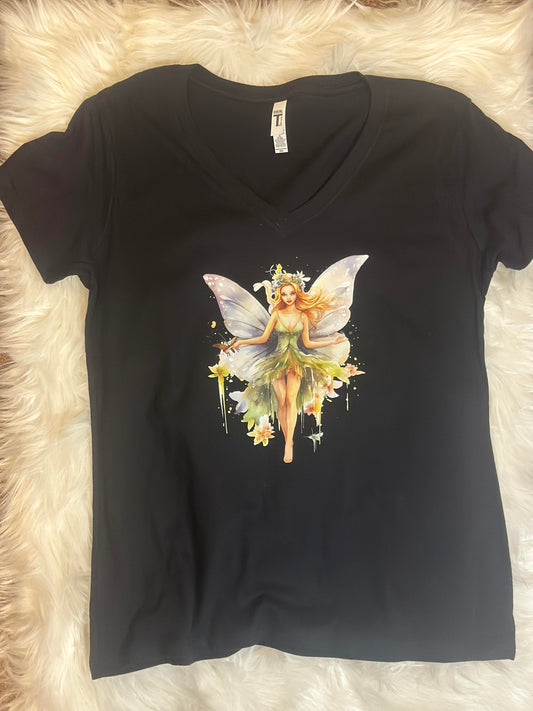 Fairy Princess Green Ladies Polyester SS T-Shirt