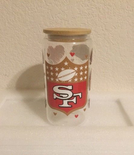 SF 49er 16oz Glass Mug / Tumbler