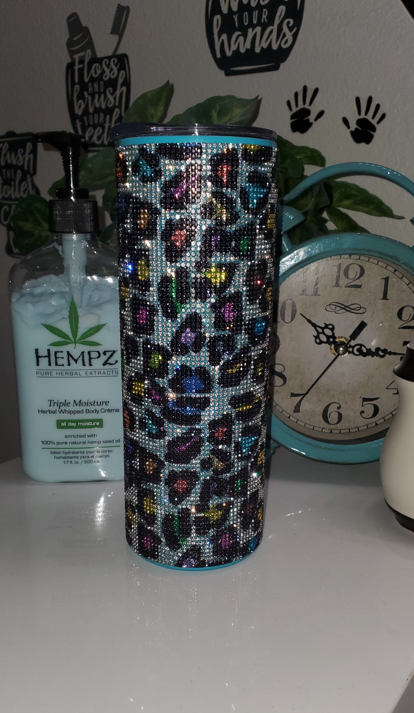 Rhinestone Animal Print 20 oz Tumbler