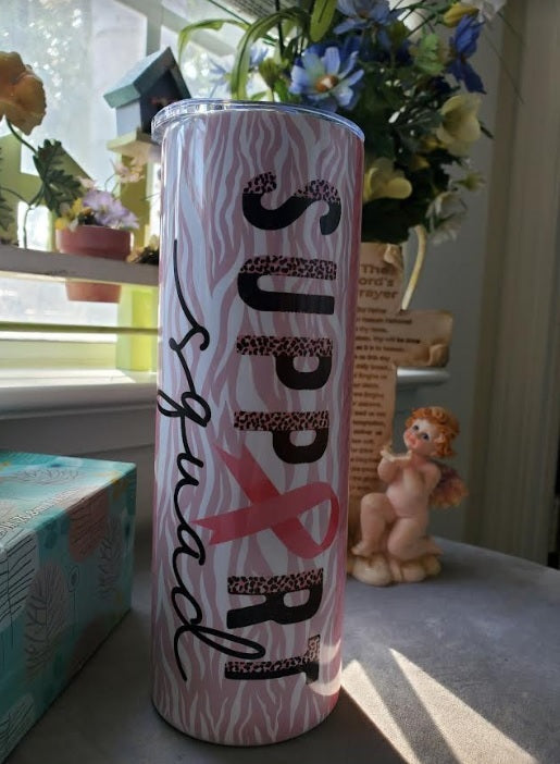 Cancer Fight, Cancer Family, Cancer Support Custom 20 oz Skinny Tumbler