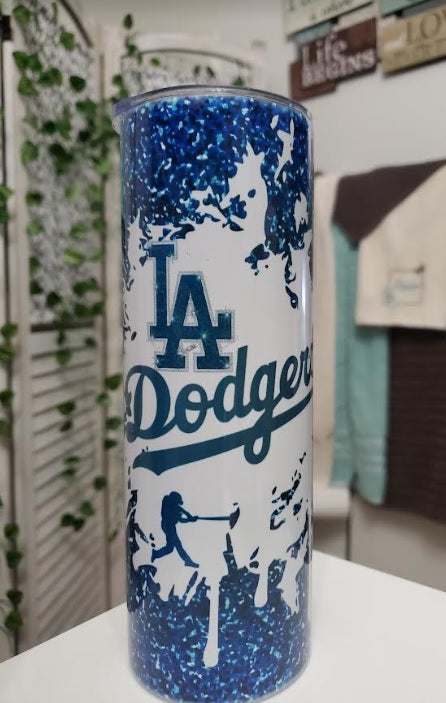 LA Dodgers Bling or LA Dodgers Unisex Custom 20 oz Skinny Tumbler