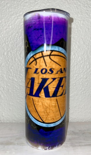 Los Angeles Lakers Custom 20 oz Skinny Tumbler