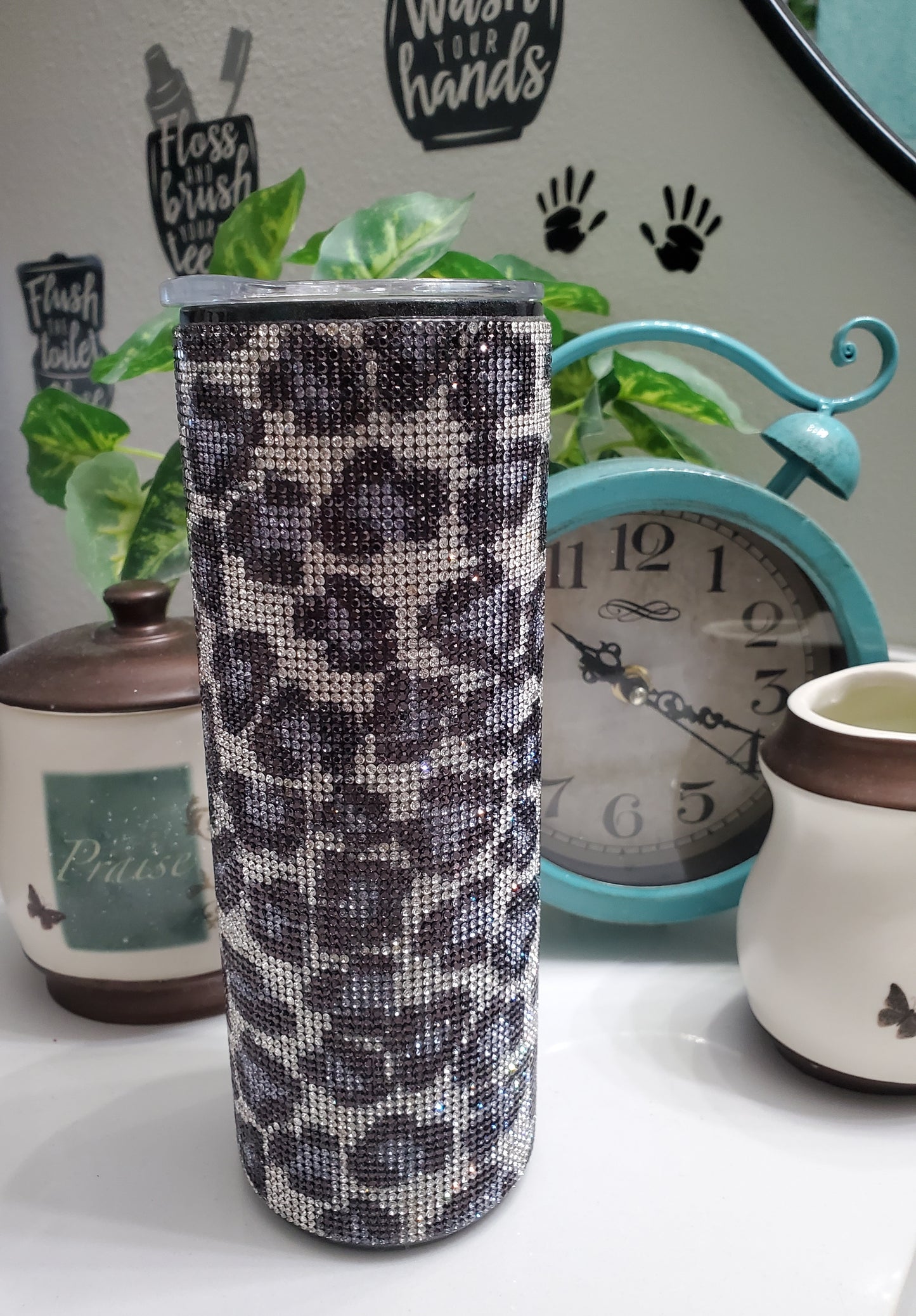 Rhinestone Animal Print 20 oz Tumbler